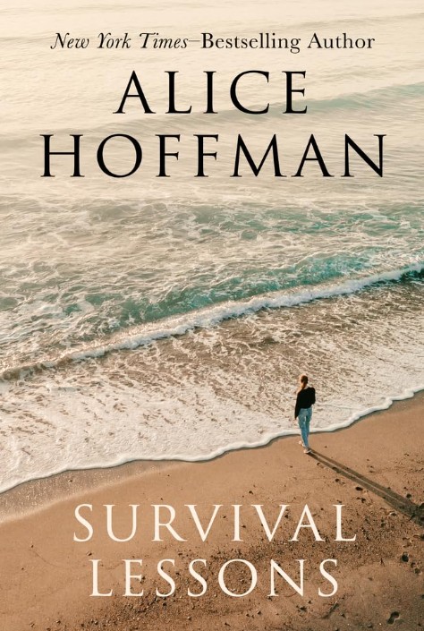 beige book cover with person walking on beach - Survival Lessons